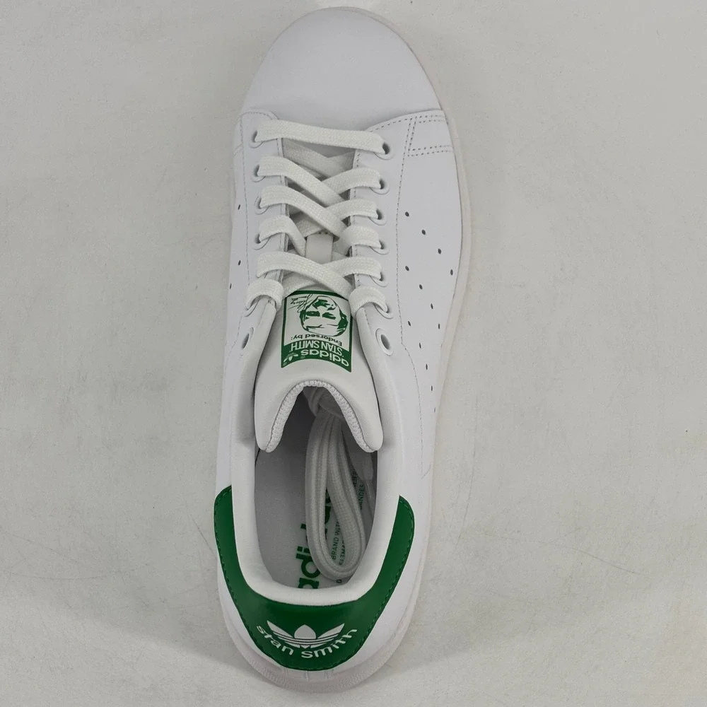 Adidas Stan Smith Mens 8 White Green Leather M20324 NWT Classic Sneakers